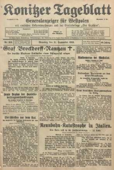 Konitzer Tageblatt.Amtliches Publikations=Organ, nr209