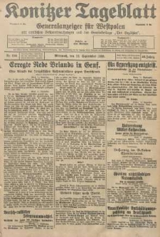 Konitzer Tageblatt.Amtliches Publikations=Organ, nr210