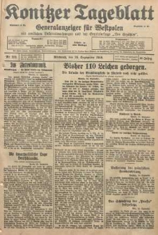 Konitzer Tageblatt.Amtliches Publikations=Organ, nr222