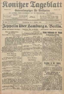 Konitzer Tageblatt.Amtliches Publikations=Organ, nr229