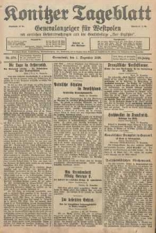 Konitzer Tageblatt.Amtliches Publikations=Organ, nr278