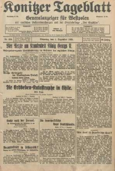 Konitzer Tageblatt.Amtliches Publikations=Organ, nr280