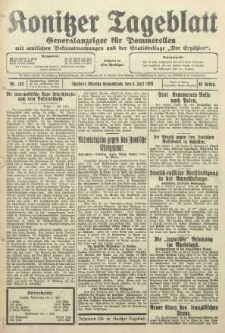 Konitzer Tageblatt.Amtliches Publikations=Organ, nr149