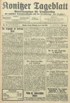 Konitzer Tageblatt.Amtliches Publikations=Organ, nr170