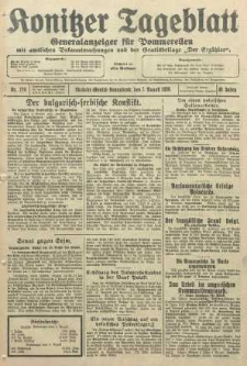 Konitzer Tageblatt.Amtliches Publikations=Organ, nr179