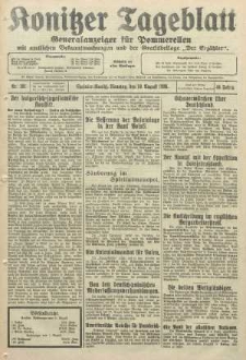 Konitzer Tageblatt.Amtliches Publikations=Organ, nr181
