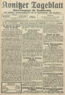 Konitzer Tageblatt.Amtliches Publikations=Organ, nr183