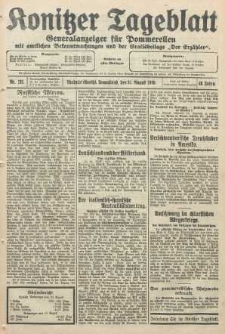 Konitzer Tageblatt.Amtliches Publikations=Organ, nr191