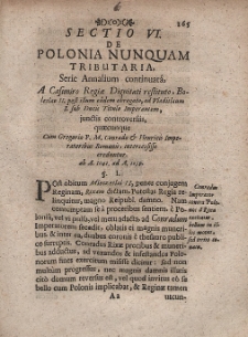 Disputationis De Polonia Nunquam Tributaria, Sectio [...]. Cz. 6