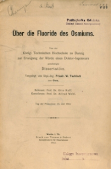 &Uuml;ber die Fluoride des Osmiums