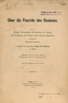 Über die Fluoride des Osmiums