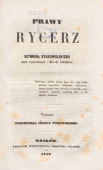 Prawy rycerz Szymona Starowolskiego