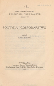 Polityka i gospodarstwo