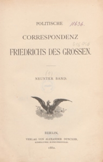 Politische Correspondenz Friedrich's des Grossen. Bd. 9, [1752-1753]
