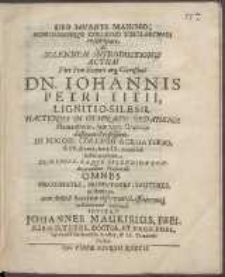 Deo Iuvante Maximo, Nobilissimoqve Collegio Scholarchali constituende, Ad Solennem Introductionis Actum Viri Pr&aelig;-Eximii atq[ue] Clarissimi D[omi]n[i] Iohannis Petri Titii, Lignitio-Silesii, [...] d. IV. Martii, hora IX matutina instituendum, [...] invitat Johannes Maukisius [...]