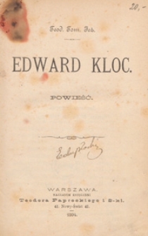 Edward Kloc : powieść