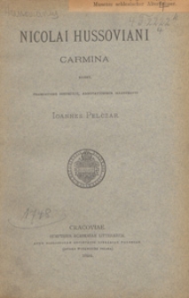 Nicolai Hussoviani carmina