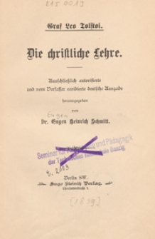 Die christliche Lehre