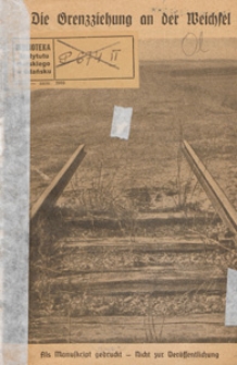 Die Grenzziehung an der Weichsel