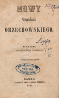Mowy Stanisława Orzechowskiego