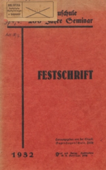 10 Jahre Aufbauschule, 200 Jahre Seminar : [Festschrift]