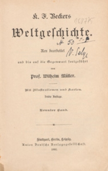 K. F. Beckers Weltgeschichte. Bd. 9-10