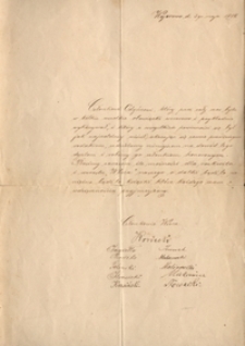 [Dyplom honorowy dla członka koła filomackiego "Wiec" p. Odyńca]