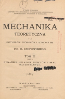 Dynamika układów punktów i brył materyalnych