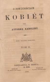 O powinnościach kobi&eacute;t. T. 2