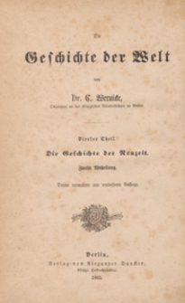 Die Geschichte der Welt. T. 4, Die Geschichte der Neuzeit. Abt. 2