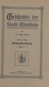 Urkundenbuch. H. 4
