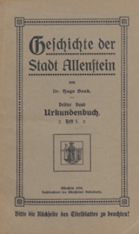 Urkundenbuch. H. 1