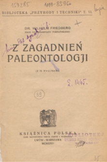 Z zagadnień paleontologji