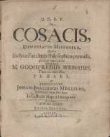 De Cosacis, Dissertatio Historica