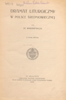 Dramat liturgiczny w Polsce średniowiecznej