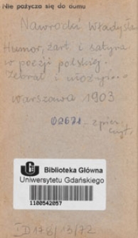 Humor, żart i satyra w poezyi polskiej