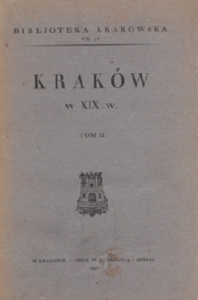 Kraków w XIX w. T. 2