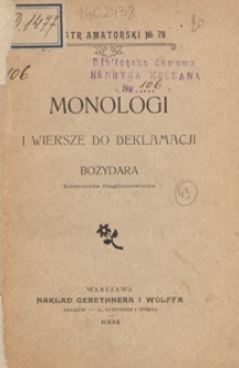 Monologi i wiersze do deklamacji