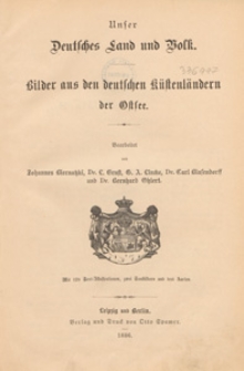 Bilder aus den deutschen k&uuml;stenl&auml;ndern der Ostsee / bearb. von Johannes Biernatzki [et al.]