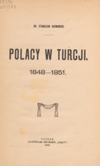 Polacy w Turcji : 1848-1851