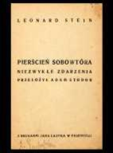 Pierścień sobowt&oacute;ra : niezwykłe zdarzenia
