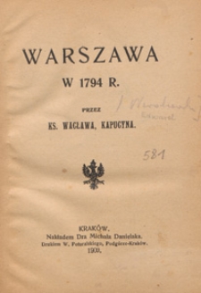 Warszawa w 1794 r.