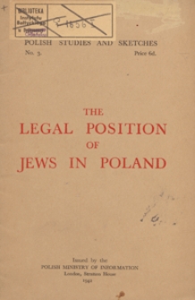 The legal position of Jews in Poland