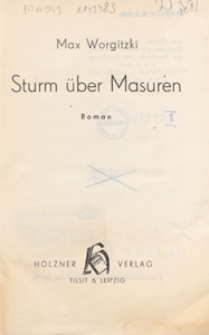 Sturm über Masuren : Roman