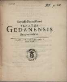 Samuelis Nærani Batavi Senatus Gedanensis Anagrammaticus.