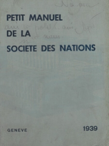 Petit manuel de la Societe des Nations
