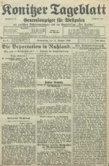 Konitzer Tageblatt.Amtliches Publikations=Organ, nr9