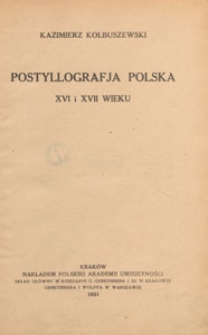 Postyllografja polska XVI i XVII wieku