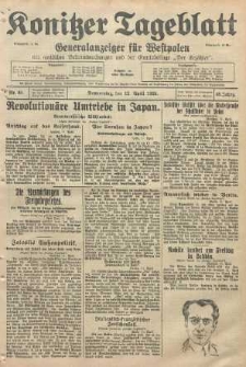 Konitzer Tageblatt.Amtliches Publikations=Organ, nr85