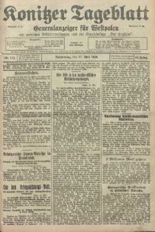 Konitzer Tageblatt.Amtliches Publikations=Organ, nr114